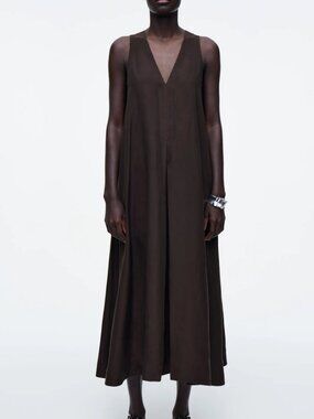 COS A LINEN- BLEND MAXI DRESS NWT